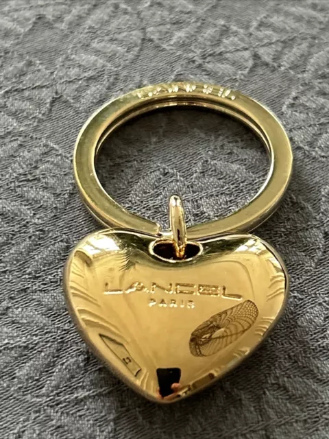 Porte-clé Lancel Doré Amour ❤️ Coeur Neuf Anneau 40 mm St Valentin