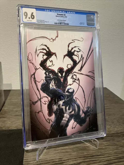 Venom #2 2018 Clayton Crain VIRGIN Variant Cover B CGC 9.6 Cates Stegman Knull