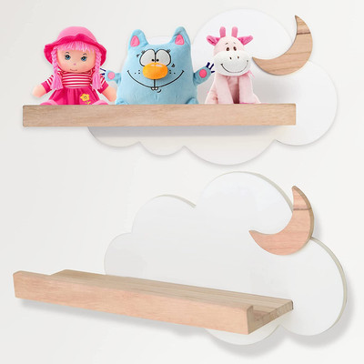 OAPRIRE Mensole da Muro in Acrilico 2 Pezzi Salotto 23cm Mensola Adesiva da Muro per Cameretta Arancia Bagno Espandi Facilmente Lo Spazio Della Parete Con Fermacavi Cucina 