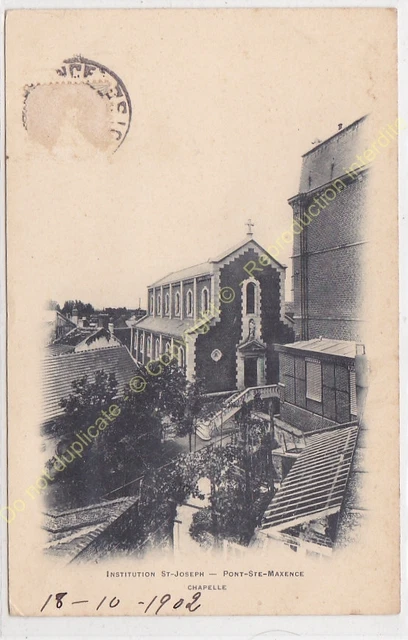 CPA 60700 Bridge Sainte Maxence Institution St Joseph La Chapel Edit Breger 1902