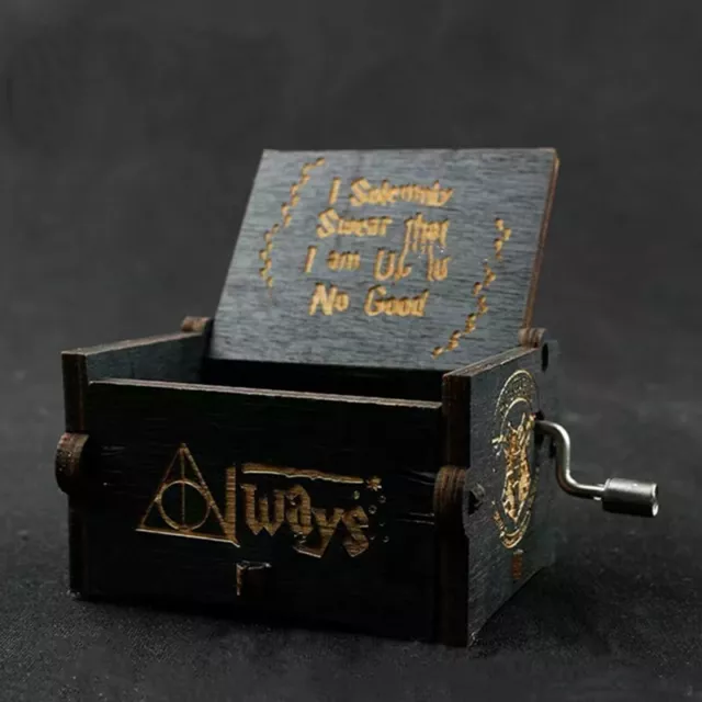 Hand Cranked Music Box Harry Potter Wooden Engraved Handmade Gift Toy Pick Yours