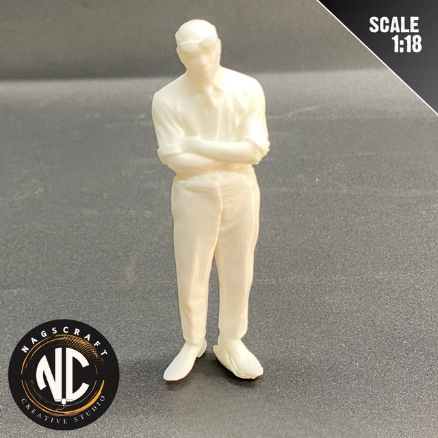 Figurine Pilote Auto Union 1937 échelle 1/18 – F1 Vintage Résine – CMC Minichamps