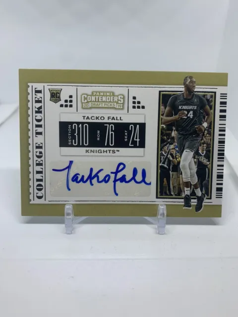 Tacko Fall 2019-20 Panini Contenders Draft Rookie Ticket Auto UCF RC Card #118