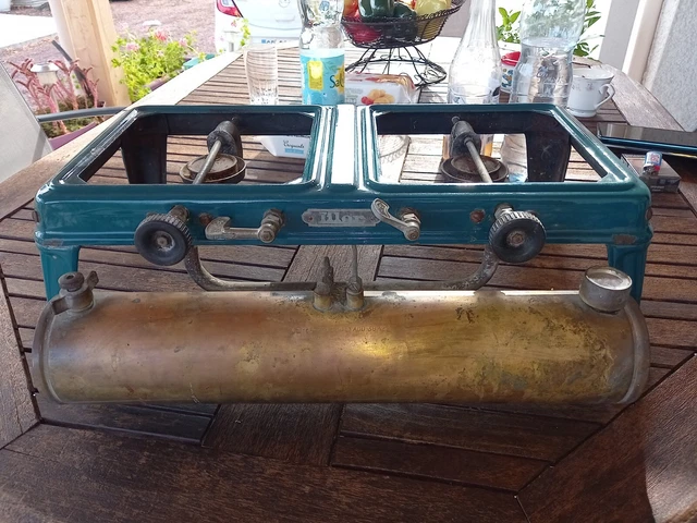 ANCIEN SEAU ÉMAILLÉ Bleu Et Blanc Avec Sa Poignee En Bois D'origine EUR 9,99 - FR