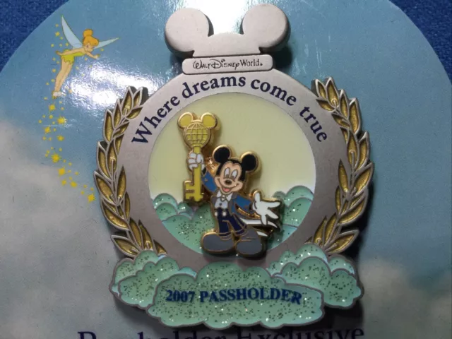 Disney Pin WDW Where Dreams Come True Mickey Mouse 2007 Passholder Exclusive