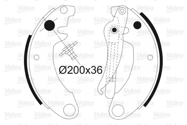 Kit ganasce freno Valeo 562098 per Citroën CV DYANE