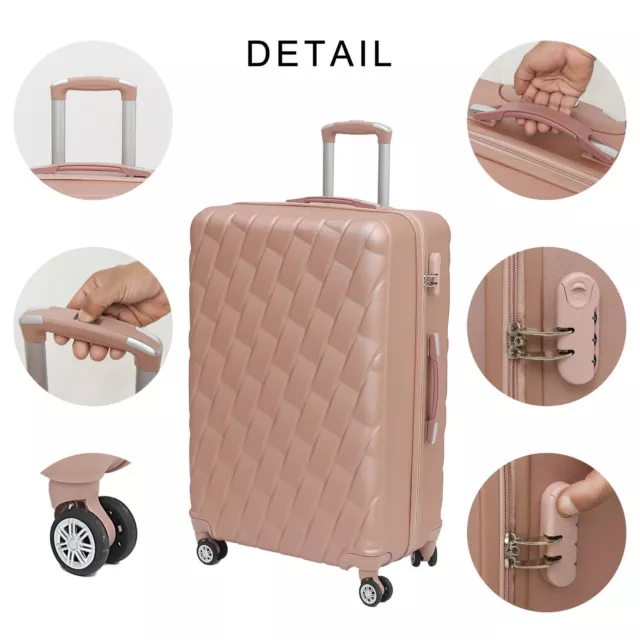 Lightweight Luggage Travel Suitcase Large Trolley Cabin Case Wheeled Hard Shell 3