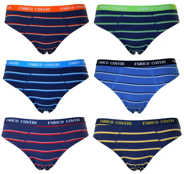 6 Slip Ragazzo Mutanda Bambino Enrico Coveri  cotone elasticizzato ES4107