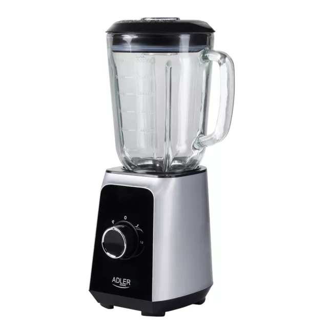 Blender Mixeur, Récipient en Verre de 1,5 Litre, 2 Vitesses+Fonction d'impulsion