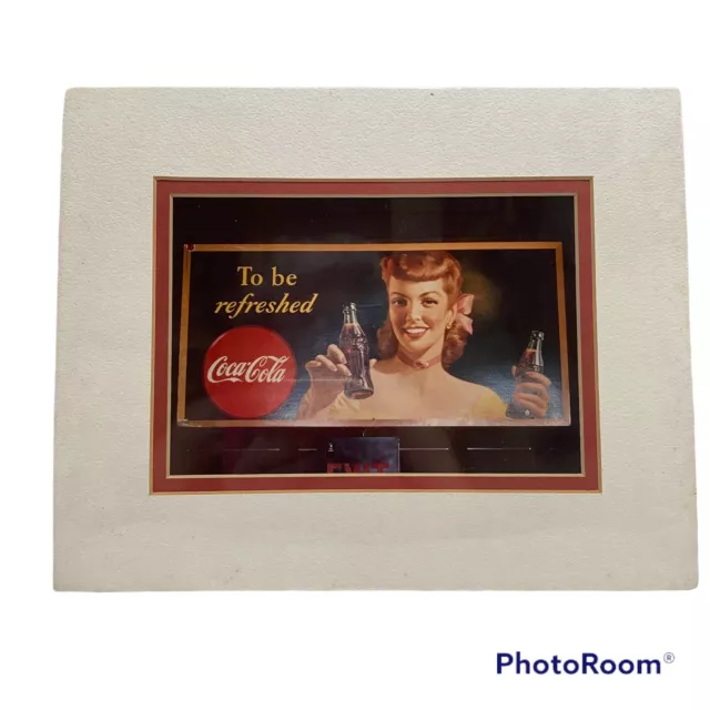 Coca Cola To Be Refreshed Vintage Sign Matted Photo 10x8 Signed by Joe Wiener