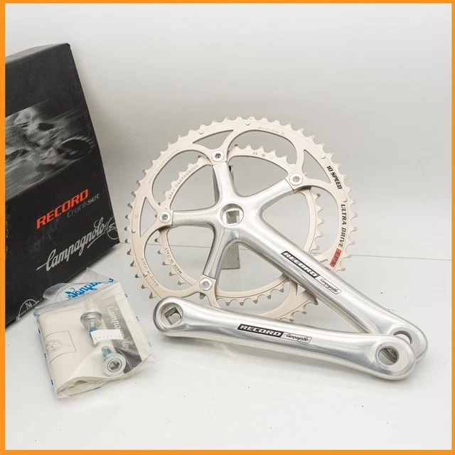 Plateaux Vintage Campagnolo Record Strada 170 Mm - 52/42T, En Aluminium, Occasion Avec Usure