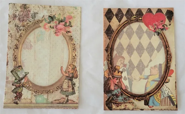 Victorian Trading 30 Asst Planner Alice In Wonderland Party Note Card Papers 41E