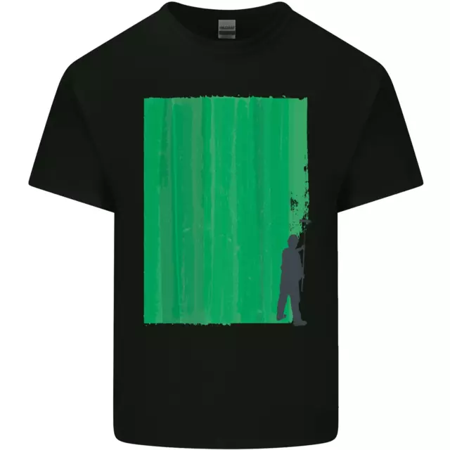 Muro Pittura Banksy Street Art Graffiti Uomo Cotone T-Shirt