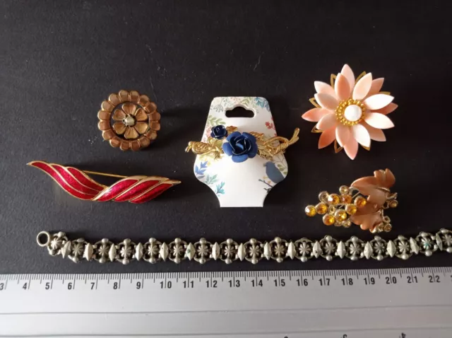 Lot Broches Et Bracelet Vintage - Ref10889J