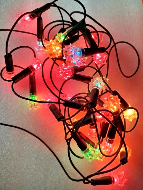 ANCIENNE GUIRLANDE ÉLECTRIQUE sapin de Noël 100 lampes clignotantes