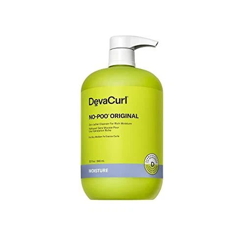 DevaCurl No-Poo® Original Zero Lather Cleanser For Rich Moisture, Fresh Rose,...