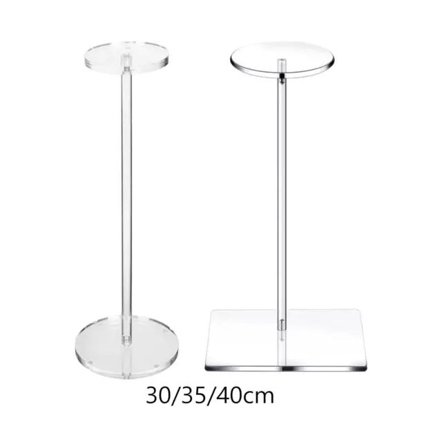 Acrylic Hat Stand Wig Display Rack Clear Jewelry Display