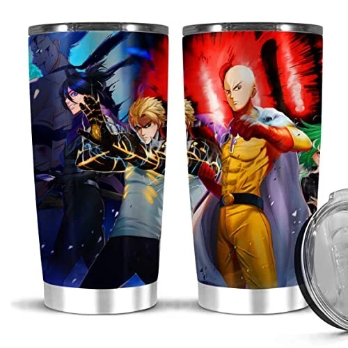 Stainless Steel Insulated Vacuum Tumblers 20 Oz One Gift Punch Christmas Man ...