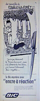 Publicité 1959 Bic-Mystère Avec Encre A Réaction Nouvelle De Fouilly La Forêt