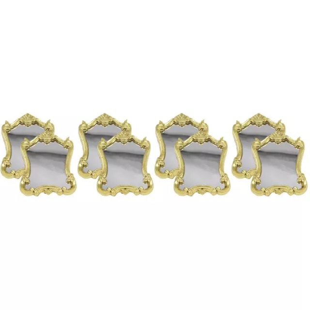 8 Pcs Simulation Mirror Mini Mirrors Miniature Dollhouse Accessories Kids Set