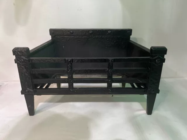 Antique/Vintage Cast Iron Fireplace Basket Grate Coal Box Wood Log Holder Insert