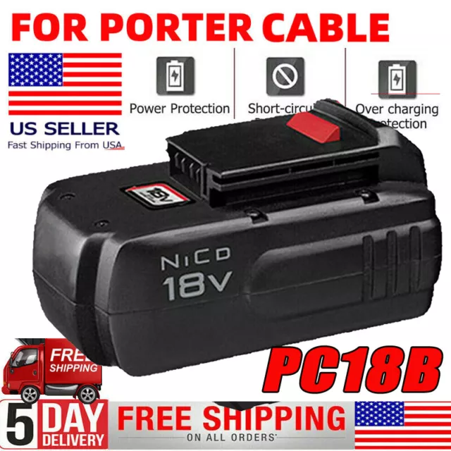 4.5Ah 18V NiCD Replacement Battery for Porter Cable PC18B 18-Volt Cordless Tools