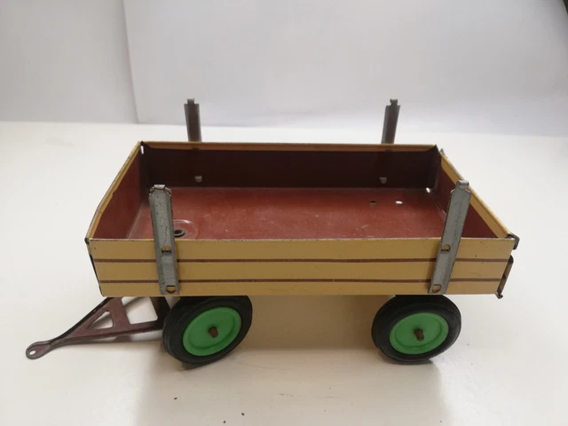 Jouet Ancien En Tôle – Grand Tracteur Avec Remorque Structo Rocker Par Structo Toys