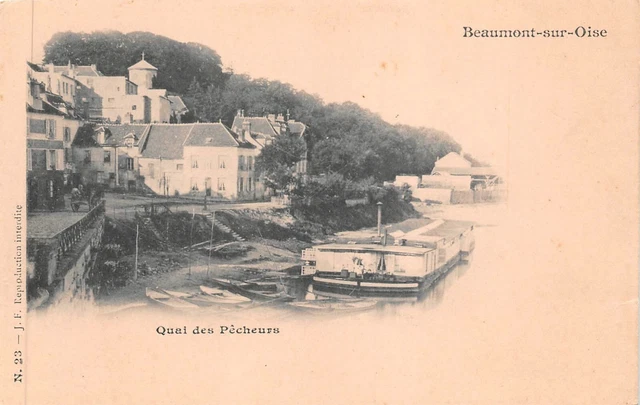 CPA - BEAUMONT-SUR-OISE Quai des Fischeurs