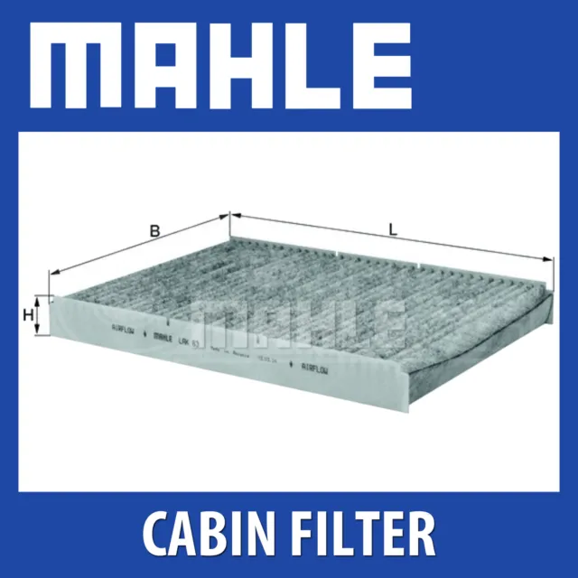 Mahle Pollen Air Filter for Cabin Filter Carbon Activated LAK63 Fits VW