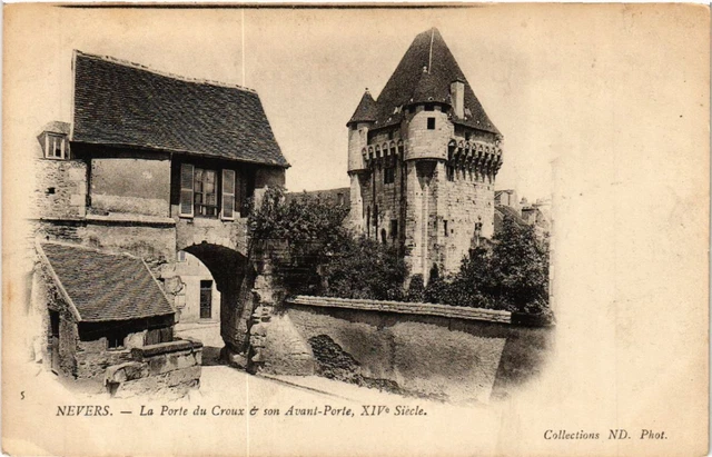 CPA NEVERS - La Porte du Croux & son Avant-Porte XIV Siecle (456962)