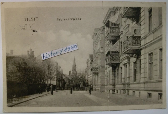 AK Tilsit - Fabrikstrasse.1916 im 1.WK.