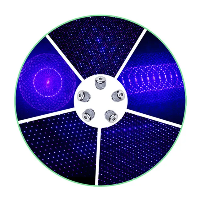5W High Power Blue Burning Laser Pointer Adjustable Visible Beam Dot Light 450nm