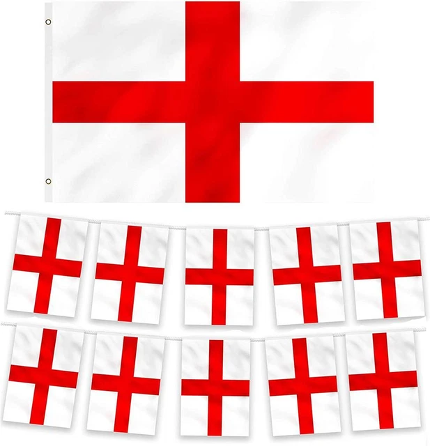 ENGLAND FLAG BUNTING Football Euro 2024 Bunting Decorations St