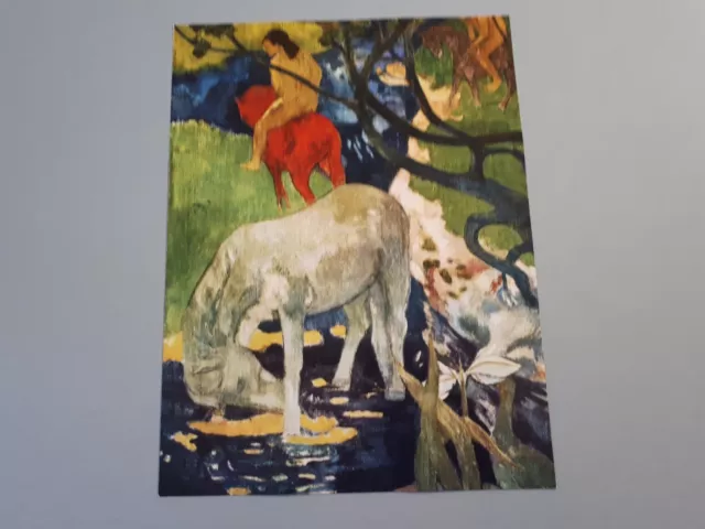 affiche: reproduction de peinture de Paul Gauguin : le Cheval Blanc