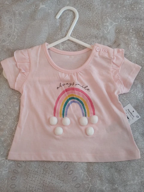 T-shirt bambina Matalan. Sorridi sempre. fino a 10 libbre