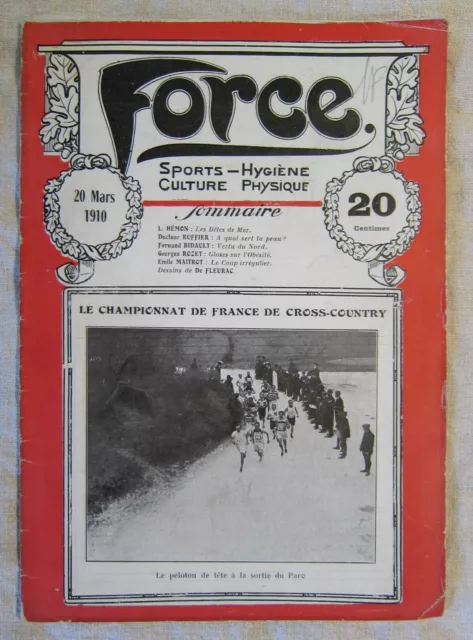 TB revue FORCE Sports Hygiène Culture physique #6 1910 Championnat Cross Country