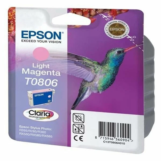 Druckerpatrone Original Tintenpatrone Epson T0806 Helles Magenta