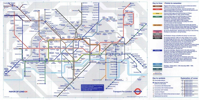 Etube Pln LONDON UNDERGROUND TUBE plan map. Final pre-Overground map. Woolwich u ...