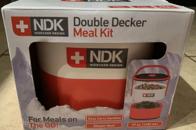 Lunch Box Meal Prep Smart Planet NDK Hot Double Decker Compartment 57oz Thermos