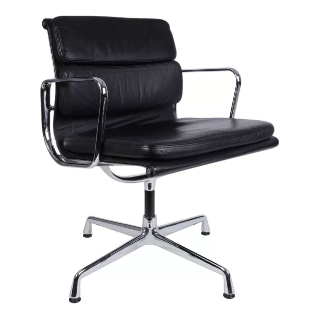 Vitra EA208 Soft Pad Aluminium Büro-Stuhl Original Design Dreh-Stuhl in schwarz