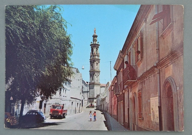 MORES, campanile della chiesa parrocchiale, viaggiata, Sassari