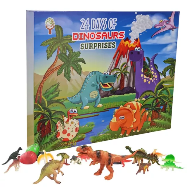 Dinosaur Advent Calendar 24 Days Countdown Surprises Kids Toys Games Christmas