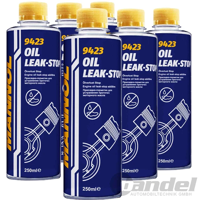 6x 250 mL MANNOL PERDITA OLIO STOP SIGILLANTE MOTORE ADDITIVO OIL LEAK STOP