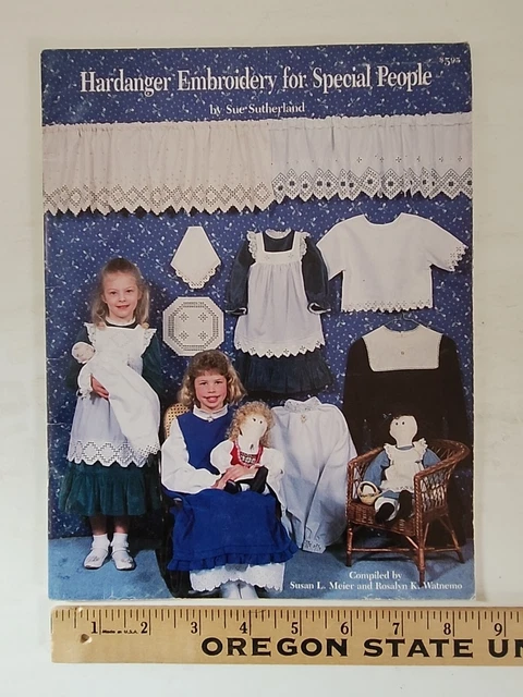 Folleto de patrones Hardanger para personas especiales de Sue Sutherland 1992