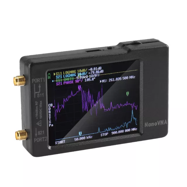 NanoVNA Vector Network Analyzer VNA HF VHF UHF UV Analyzer 10KHz-1.5GHz &  Shell