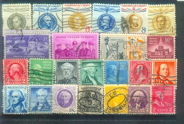 Lot ältere Briefmarken aus den USA, gestempelt
