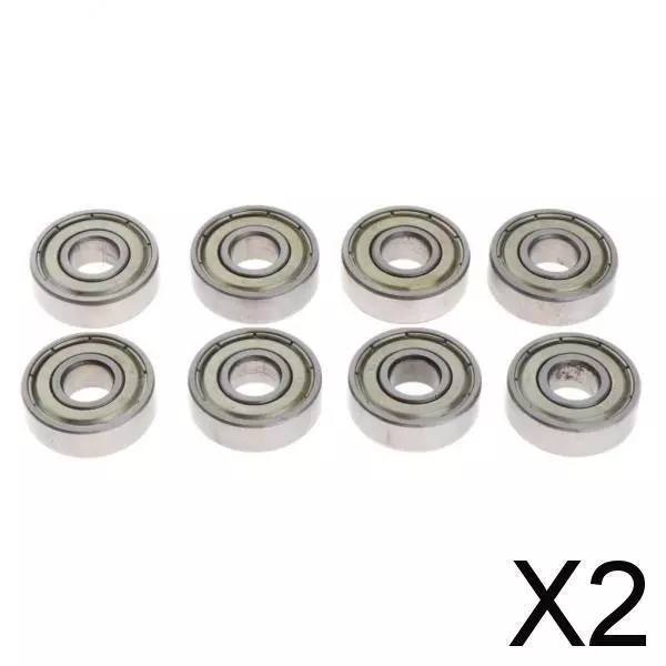 2X 8 Pieces Pro Skateboard Bearings Chrome Steel