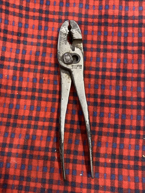 Vintage Kraeuter 356-10 3 Slip Joint Pliers USA Vintage Old Hand Tool