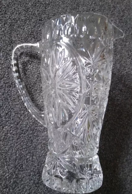 Antique American Brilliant ABP Cut Glass Crystal Water Pitcher