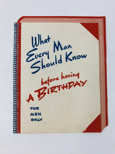 VINTAGE GREETING CARD What Every Man Should Know Before Having A ...